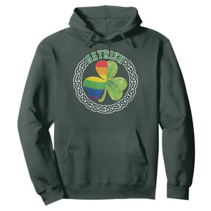 Gayrish Funny St. Patrick's Day LGBT Hoodie TS09 Dark Forest Green Print Your Wear