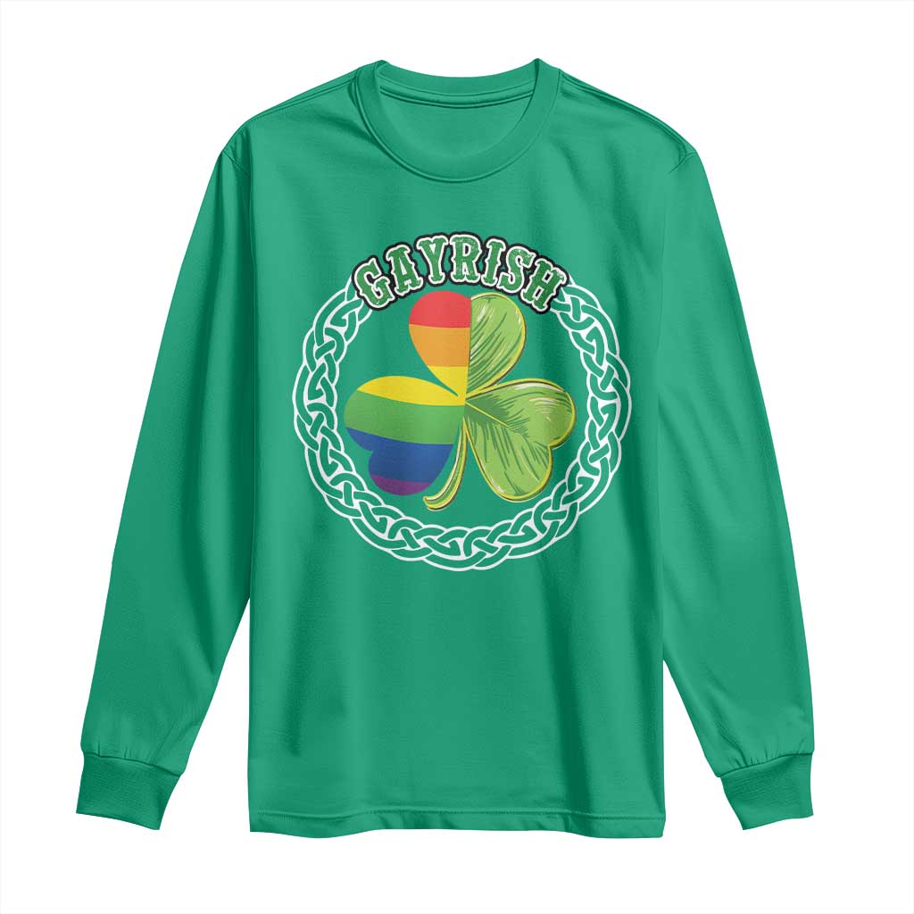 Gayrish Funny St. Patrick's Day LGBT Long Sleeve Shirt TS09 Irish Green Print Your Wear