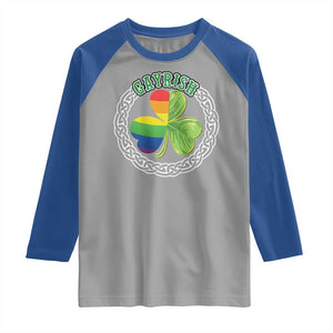 Gayrish Funny St. Patrick's Day LGBT Raglan Shirt TS09 Sport Gray Royal Print Your Wear