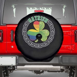 Gayrish Funny St. Patrick's Day LGBT Spare Tire Cover TS09 Black Print Your Wear