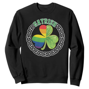 Gayrish Funny St. Patrick's Day LGBT Sweatshirt TS09 Black Print Your Wear