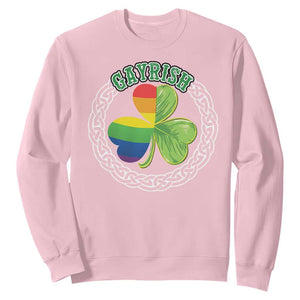 Gayrish Funny St. Patrick's Day LGBT Sweatshirt TS09 Light Pink Print Your Wear