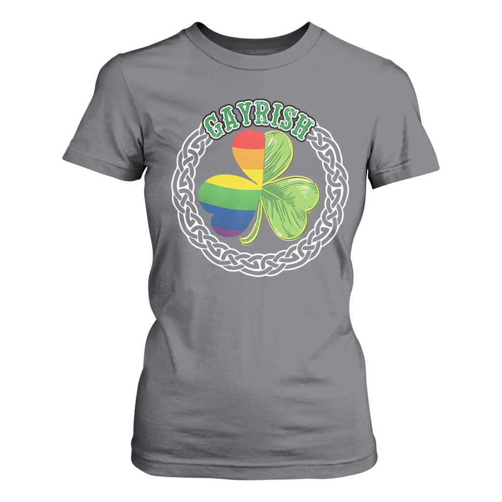Gayrish Funny St. Patrick's Day LGBT T Shirt For Women TS09 Charcoal Print Your Wear