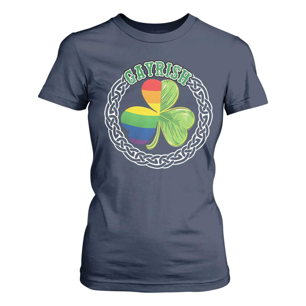 Gayrish Funny St. Patrick's Day LGBT T Shirt For Women TS09 Navy Print Your Wear
