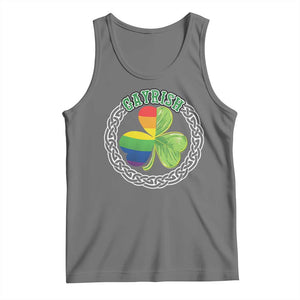 Gayrish Funny St. Patrick's Day LGBT Tank Top TS09 Black Heather Print Your Wear
