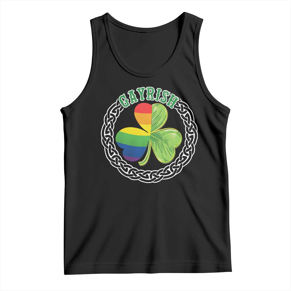 Gayrish Funny St. Patrick's Day LGBT Tank Top TS09 Black Print Your Wear