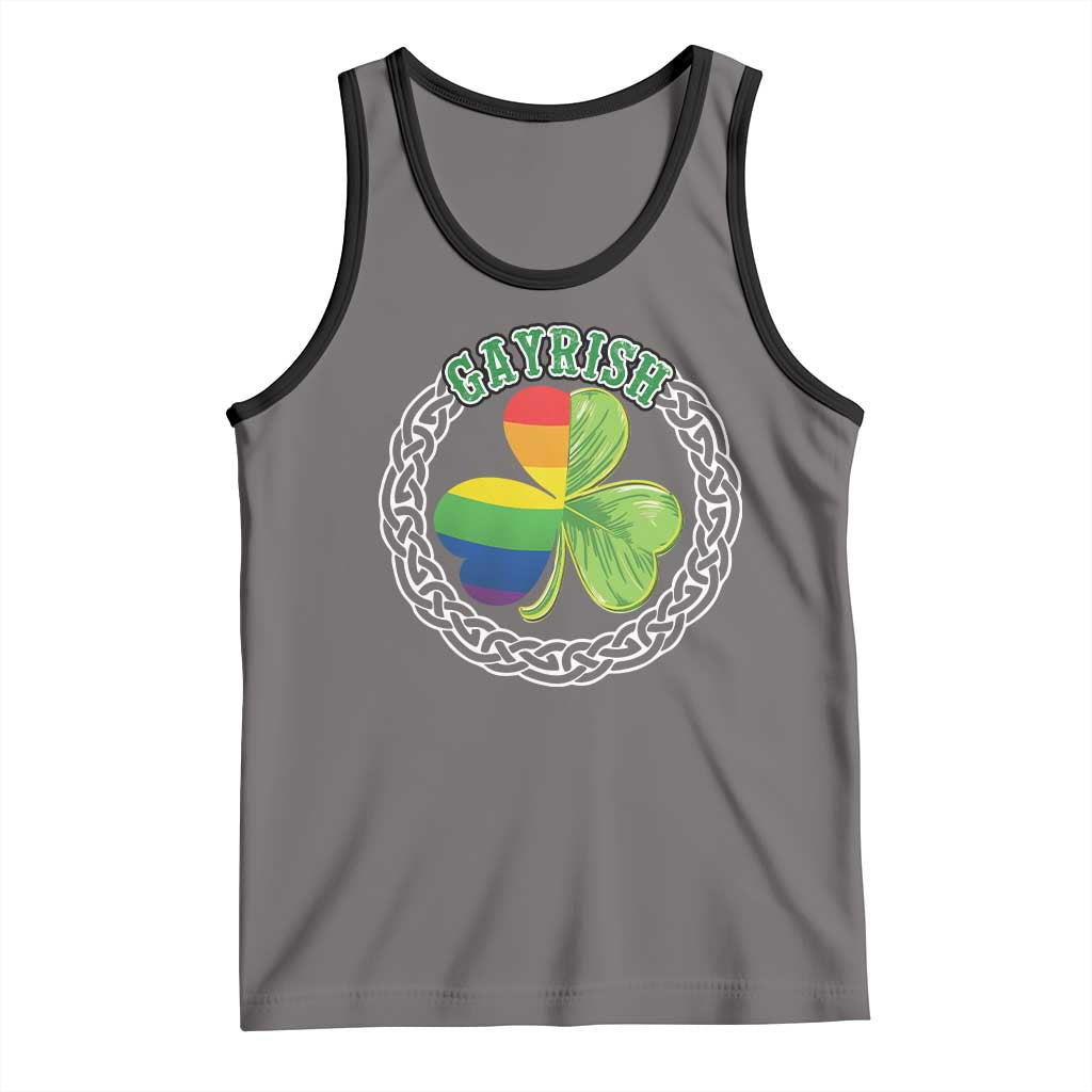 Gayrish Funny St. Patrick's Day LGBT Tank Top TS09 Deep Heather Black Print Your Wear