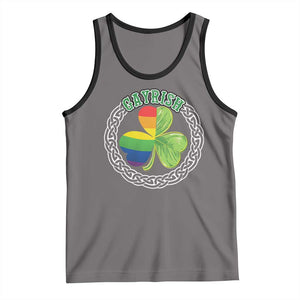 Gayrish Funny St. Patrick's Day LGBT Tank Top TS09 Deep Heather Black Print Your Wear