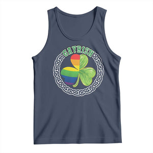 Gayrish Funny St. Patrick's Day LGBT Tank Top TS09 Navy Print Your Wear
