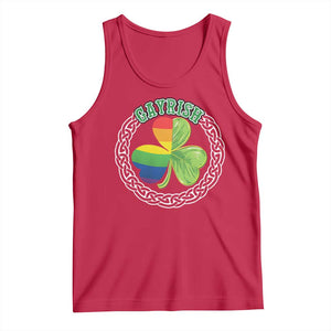 Gayrish Funny St. Patrick's Day LGBT Tank Top TS09 Red Print Your Wear