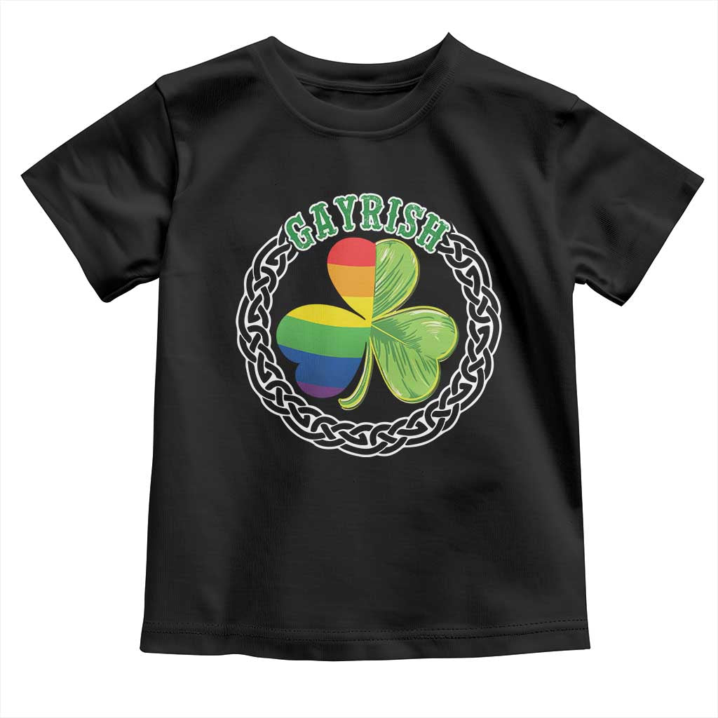 Gayrish Funny St. Patrick's Day LGBT Toddler T Shirt TS09 Black Print Your Wear
