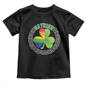 Gayrish Funny St. Patrick's Day LGBT Toddler T Shirt TS09 Black Print Your Wear
