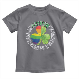 Gayrish Funny St. Patrick's Day LGBT Toddler T Shirt TS09 Charcoal Print Your Wear