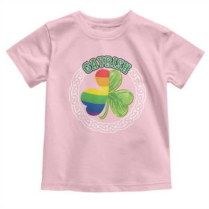 Gayrish Funny St. Patrick's Day LGBT Toddler T Shirt TS09 Light Pink Print Your Wear
