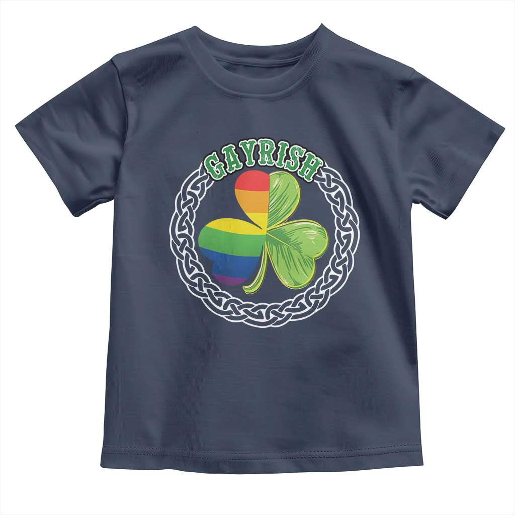 Gayrish Funny St. Patrick's Day LGBT Toddler T Shirt TS09 Navy Print Your Wear