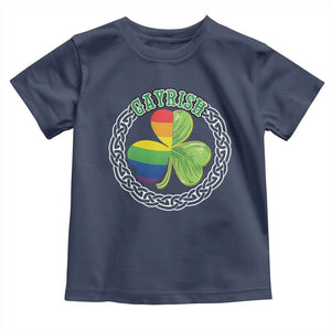 Gayrish Funny St. Patrick's Day LGBT Toddler T Shirt TS09 Navy Print Your Wear