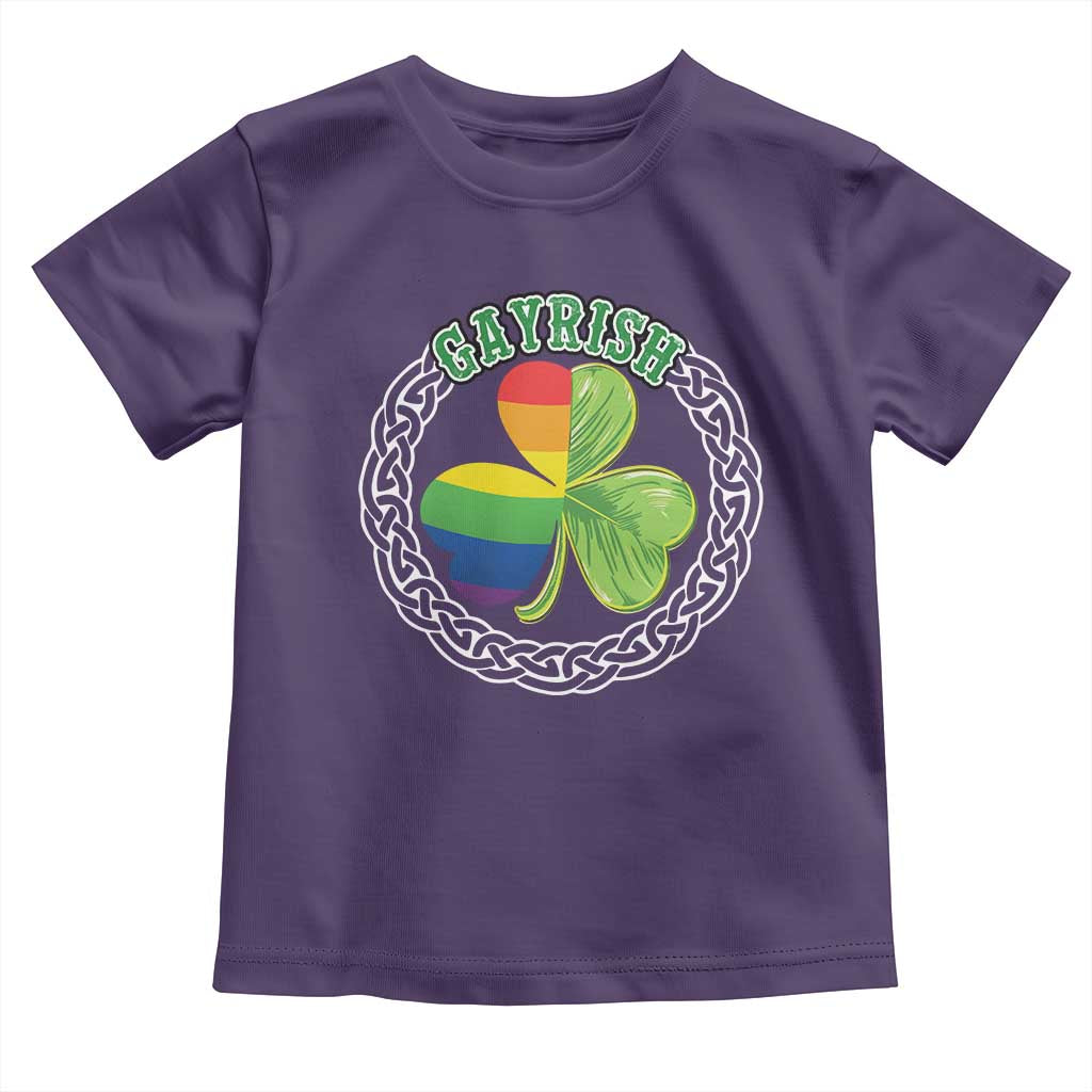 Gayrish Funny St. Patrick's Day LGBT Toddler T Shirt TS09 Purple Print Your Wear
