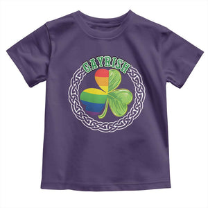 Gayrish Funny St. Patrick's Day LGBT Toddler T Shirt TS09 Purple Print Your Wear