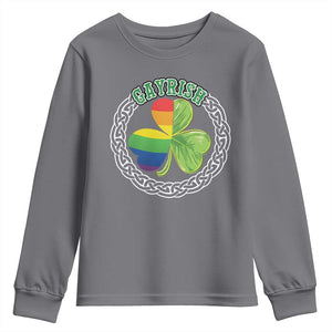 Gayrish Funny St. Patrick's Day LGBT Youth Sweatshirt TS09 Charcoal Print Your Wear