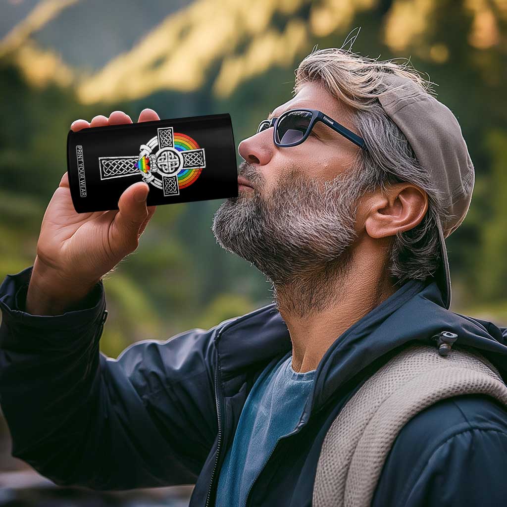 Rainbow Celtic Claddagh Cross 4 in 1 Can Cooler Tumbler TS09 Print Your Wear