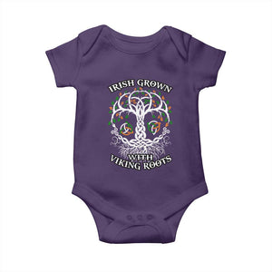 Irish Grown With Viking Roots Baby Onesie TS09 Purple Print Your Wear