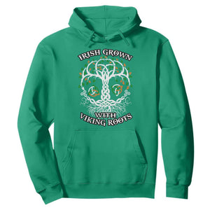 Irish Grown With Viking Roots Hoodie TS09 Irish Green Print Your Wear
