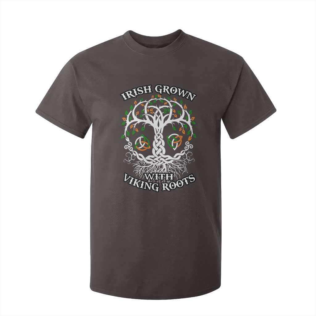 Irish Grown With Viking Roots T Shirt For Kid TS09 Dark Chocolate Print Your Wear