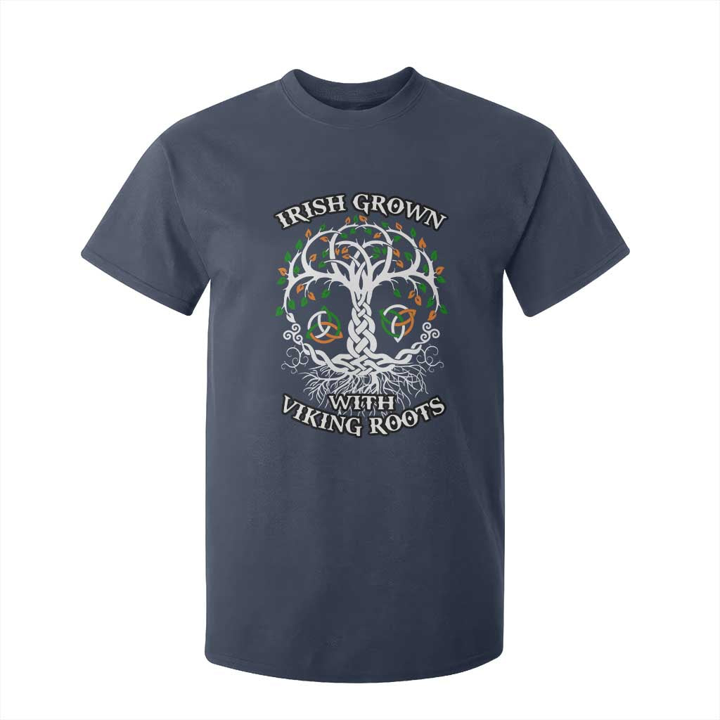 Irish Grown With Viking Roots T Shirt For Kid TS09 Navy Print Your Wear