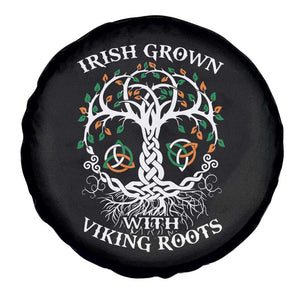 Irish Grown With Viking Roots Spare Tire Cover TS09 Print Your Wear