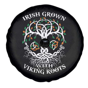 Irish Grown With Viking Roots Spare Tire Cover TS09 Print Your Wear