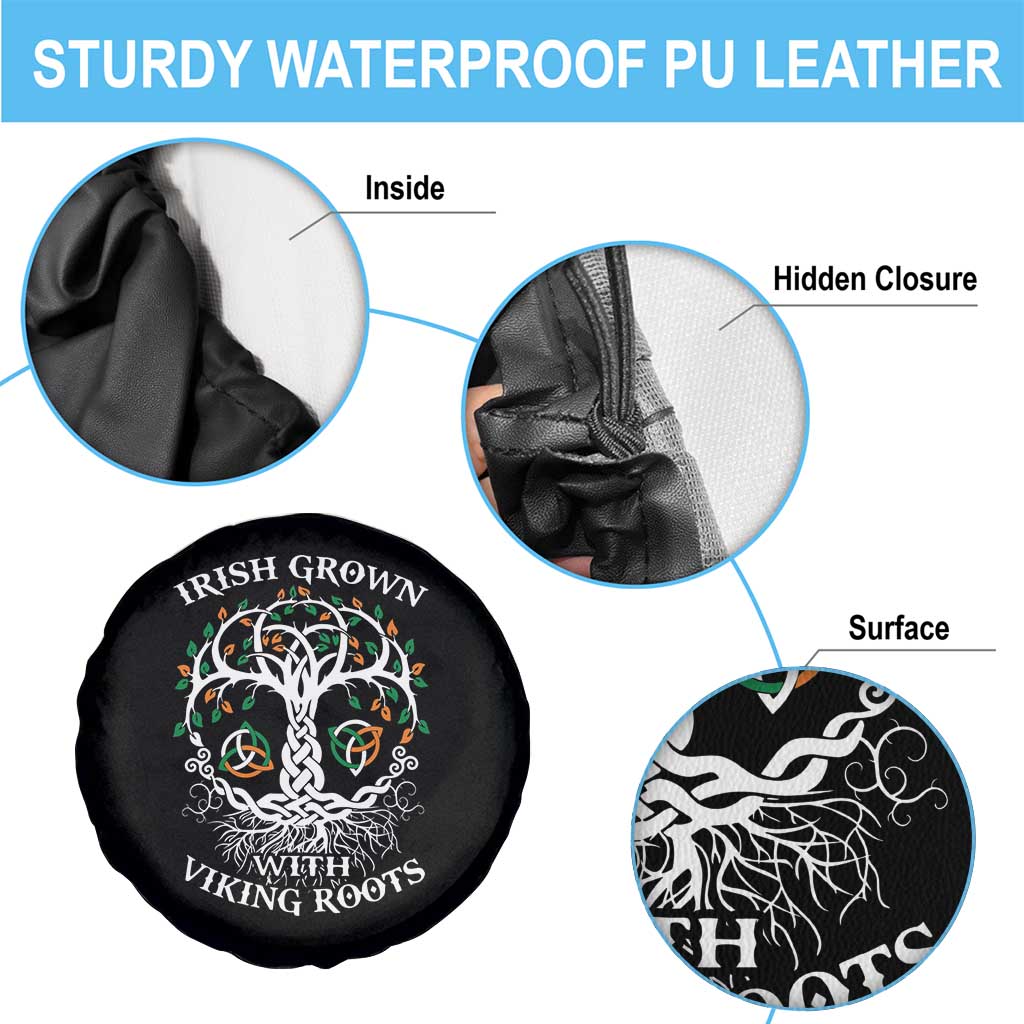 Irish Grown With Viking Roots Spare Tire Cover TS09 Print Your Wear