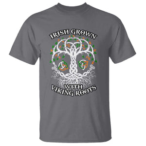 Irish Grown With Viking Roots T Shirt TS09 Charcoal Print Your Wear