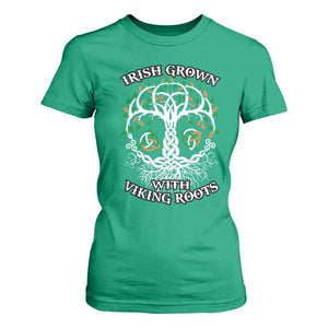 Irish Grown With Viking Roots T Shirt For Women TS09 Irish Green Print Your Wear