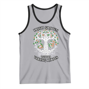 Irish Grown With Viking Roots Tank Top TS09 Athletic Heather Black Print Your Wear