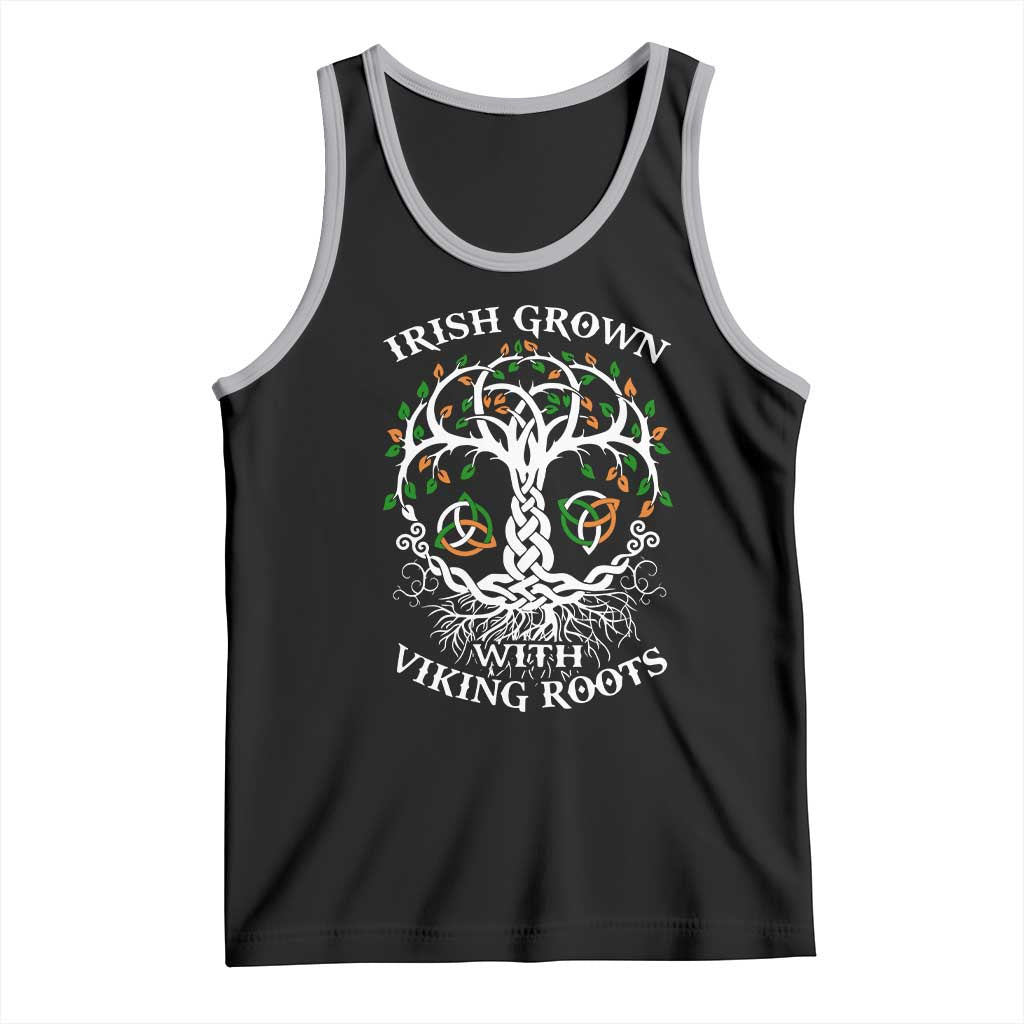 Irish Grown With Viking Roots Tank Top TS09 Black Athletic Heather Print Your Wear