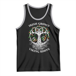 Irish Grown With Viking Roots Tank Top TS09 Black Athletic Heather Print Your Wear