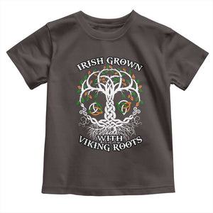 Irish Grown With Viking Roots Toddler T Shirt TS09 Dark Chocolate Print Your Wear