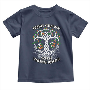 Irish Grown With Viking Roots Toddler T Shirt TS09 Navy Print Your Wear