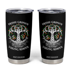 Irish Grown With Viking Roots Tumbler Cup TS09 Black Print Your Wear