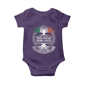 Irish Viking Baby Onesie Irish Grown With Viking Roots TS09 Purple Print Your Wear
