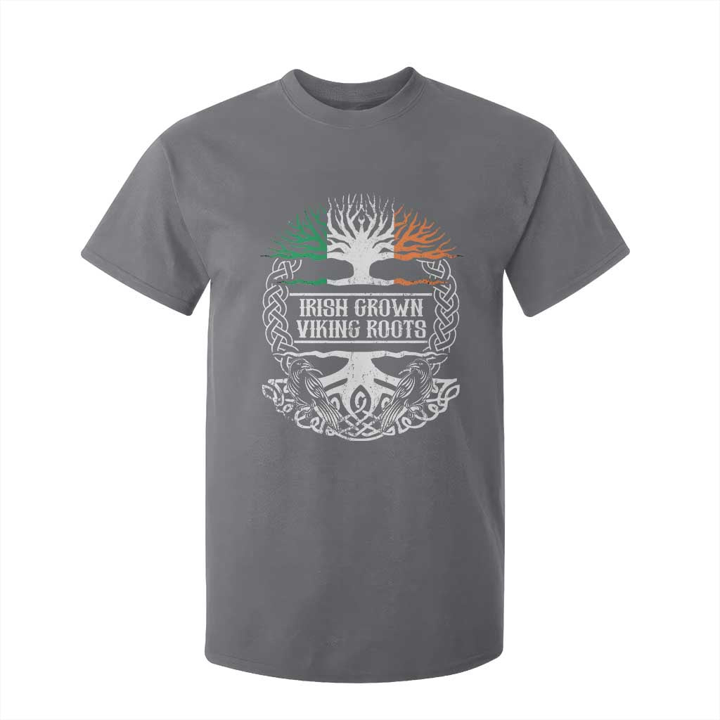 Irish Viking T Shirt For Kid Irish Grown With Viking Roots TS09 Charcoal Print Your Wear