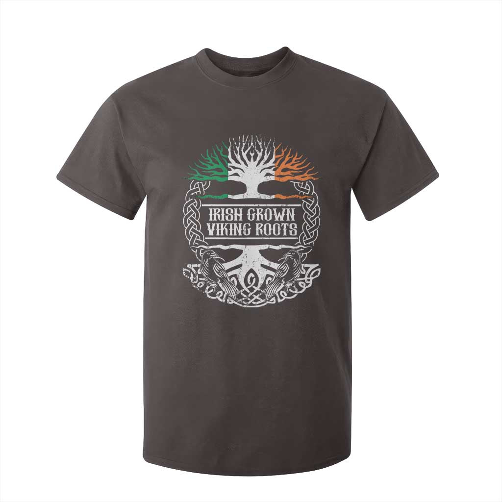 Irish Viking T Shirt For Kid Irish Grown With Viking Roots TS09 Dark Chocolate Print Your Wear