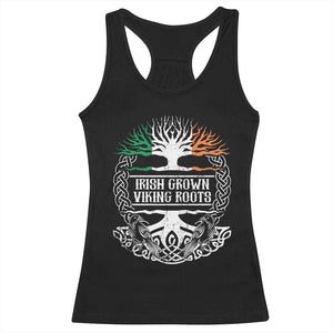 Irish Viking Racerback Tank Top Irish Grown With Viking Roots TS09 Black Print Your Wear