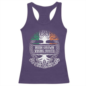 Irish Viking Racerback Tank Top Irish Grown With Viking Roots TS09 Purple Print Your Wear
