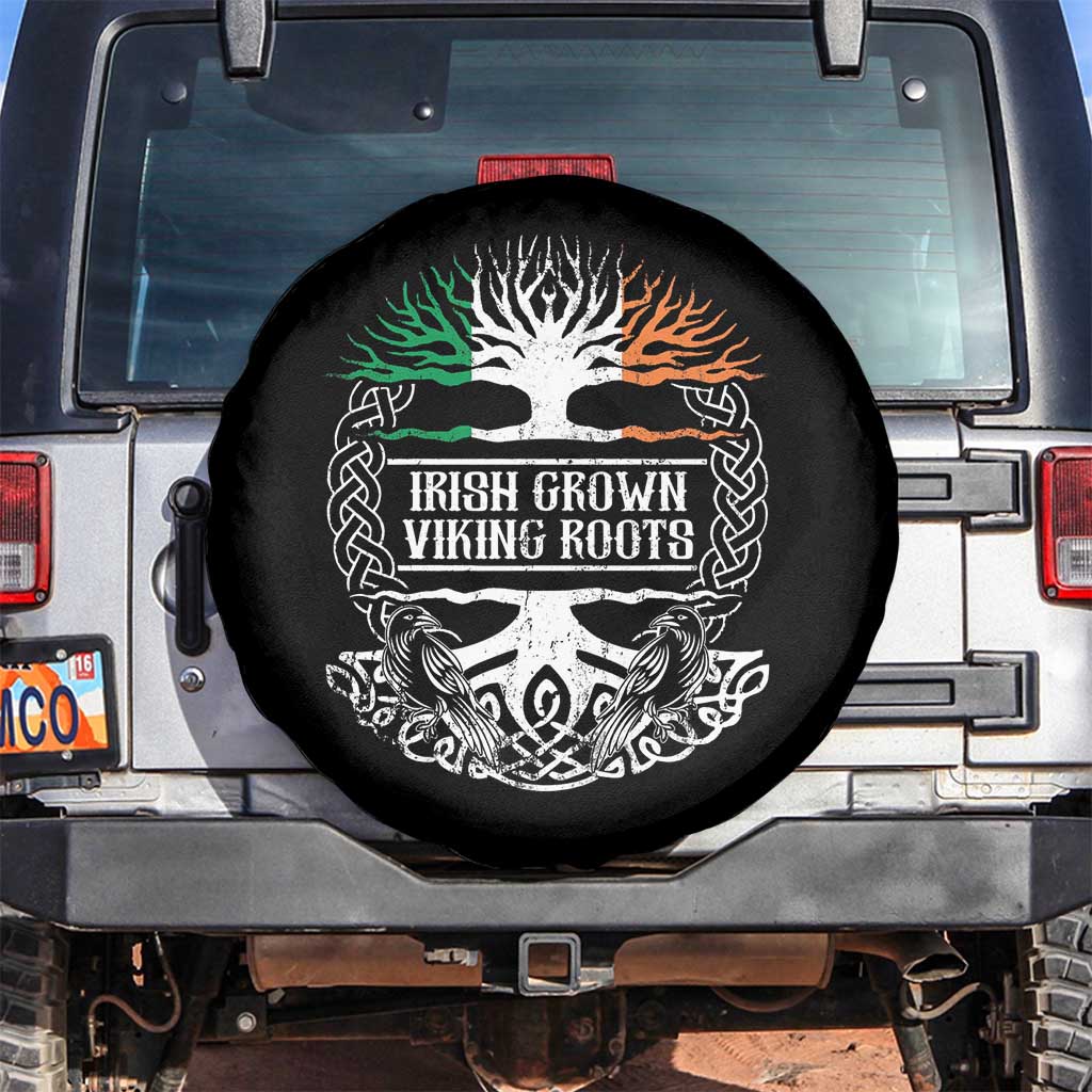 Irish Viking Spare Tire Cover Irish Grown With Viking Roots TS09 No hole Black Print Your Wear