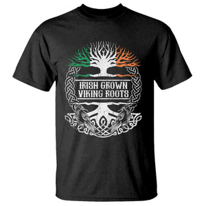 Irish Viking T Shirt Irish Grown With Viking Roots TS09 Black Print Your Wear