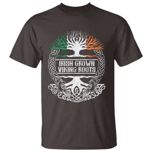 Irish Viking T Shirt Irish Grown With Viking Roots TS09 Dark Chocolate Print Your Wear