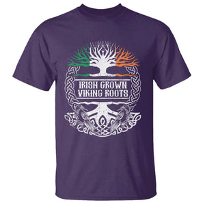 Irish Viking T Shirt Irish Grown With Viking Roots TS09 Purple Print Your Wear