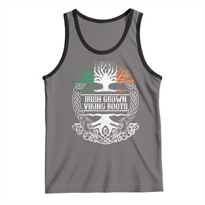 Irish Viking Tank Top Irish Grown With Viking Roots TS09 Deep Heather Black Print Your Wear
