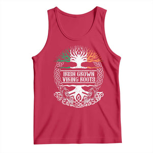 Irish Viking Tank Top Irish Grown With Viking Roots TS09 Red Print Your Wear